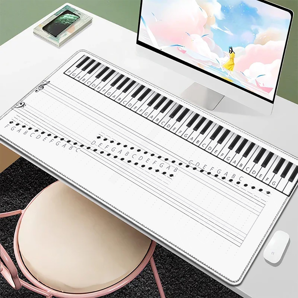 Audio Music Notes - Tappetino da scrivania in gomma antiscivolo