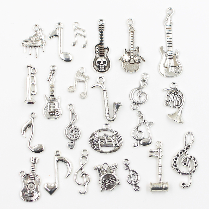 Audio Music Notes - 30 pz Charms chitarra musicale nota