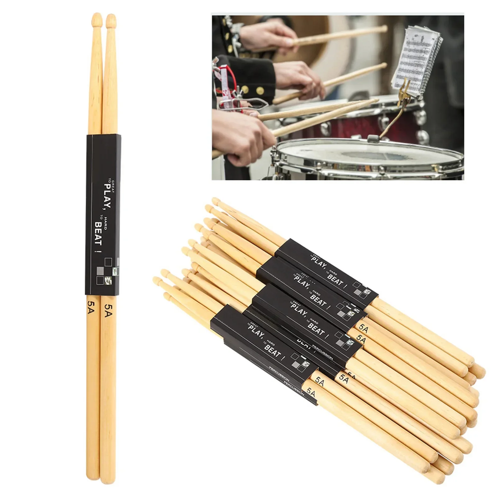 12 paia di bacchette a forma d - Drum Stick 5A recensione e prezzo